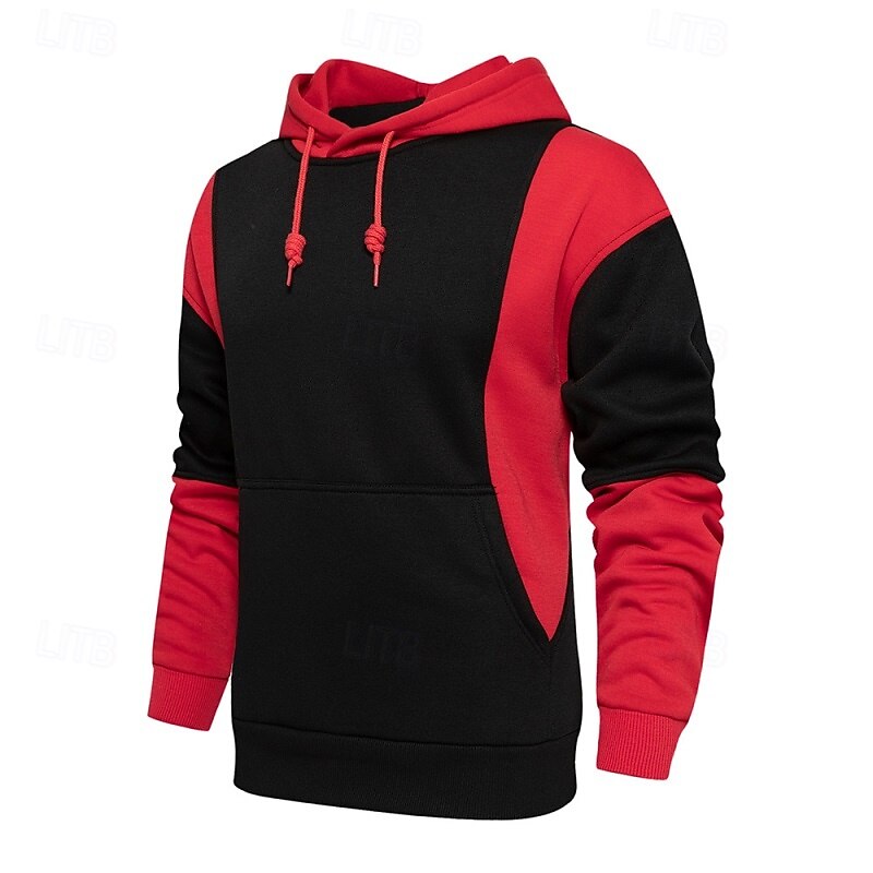 Miesten Huppari Pullover-huppari Musta ja valkoinen Punainen ja musta Valkoinen + vaaleanharmaa Hupullinen Väripalikka Tasku Väripaletti Urheilu ja ulkoilu Päivittäin Pyhäpäivä Katutyyli Tyylikäs 2025 - $25.99 –P2