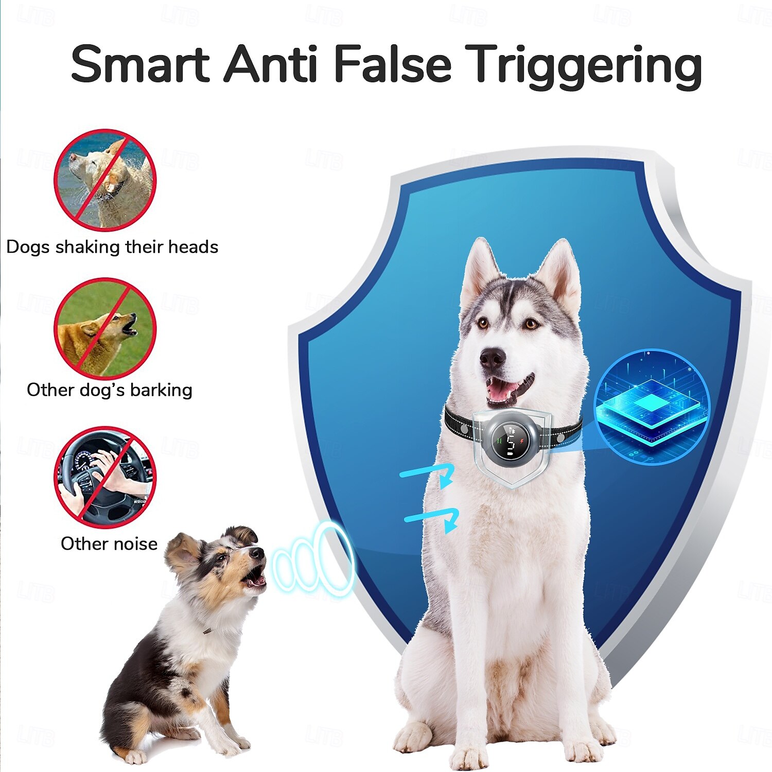Collare di addestramento per cani 2 in 1 con telecomando, antiabbaio automatico, collare antiabbaio intelligente, collare antiabbaio automatico, collare elettronico ricaricabile impermeabile IP67. del 2025 a $76.99 –P9