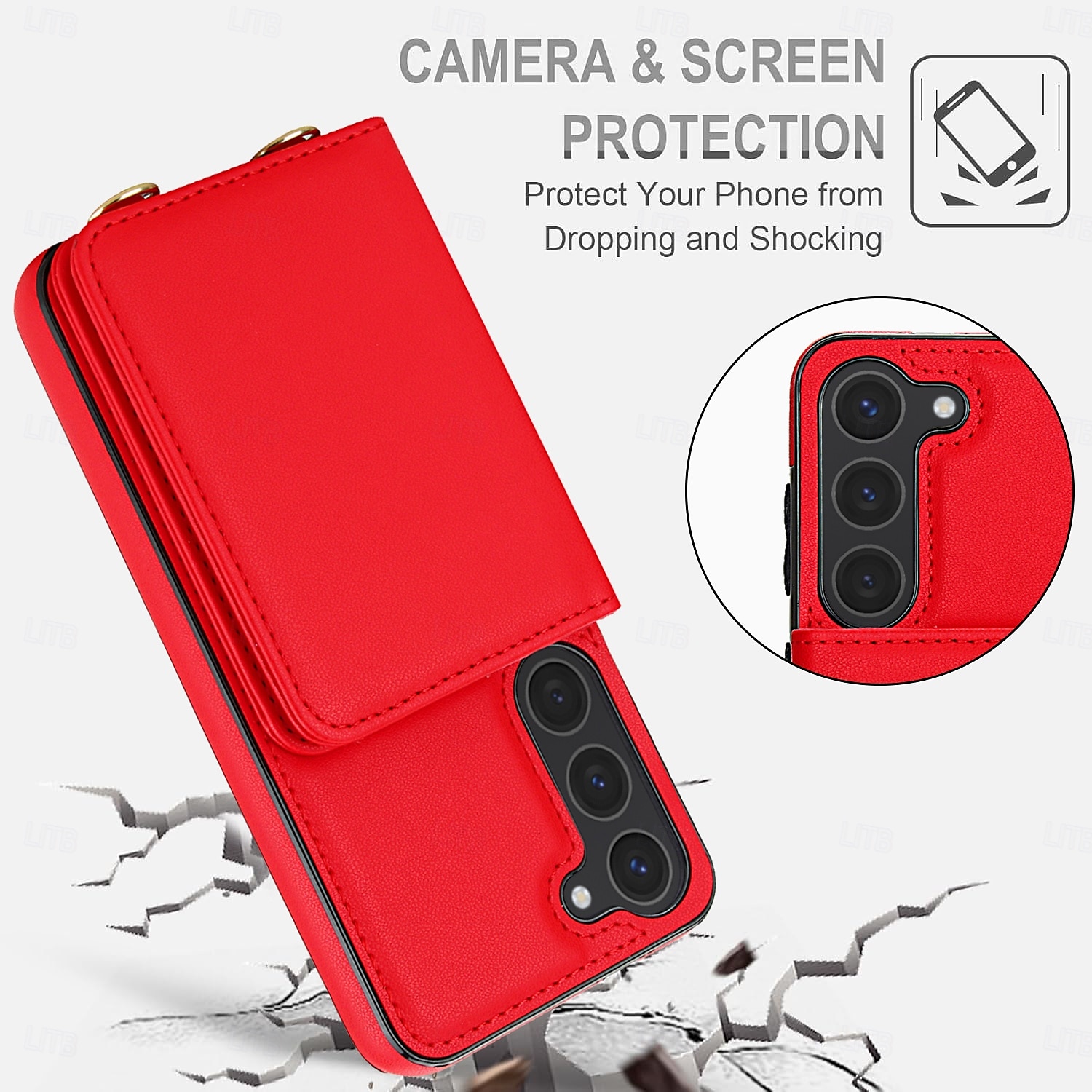 Phone Case For Samsung Galaxy S22 S22 Plus  Ultra A73 A53 A52 A13 5G A13 A51 Back Cover with Lanyard Kickstand Card Slot Retro TPU PU Leather 2025 - $19.99 –P5
