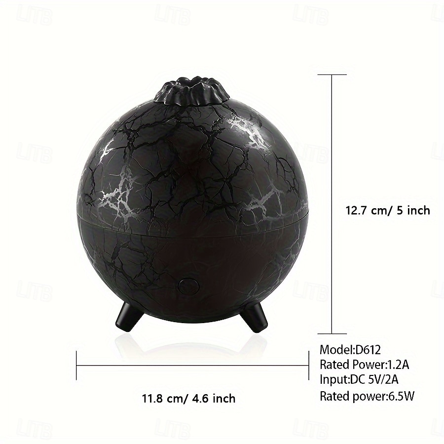 Diffuseur d'arômes silencieux inspiré du volcan alimenté par USB avec veilleuse colorée - humidificateur d'huiles essentielles pour une ambiance relaxante dans la chambre à coucher du bureau à de 2025 ? $51.99 –P8