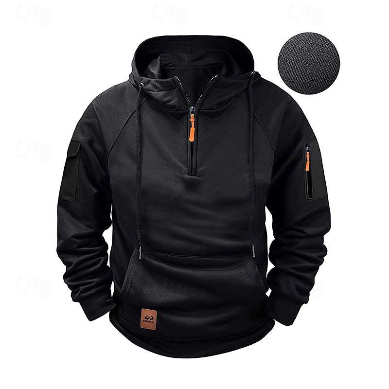 Homme Sweat à capuche Sweat-shirt zippé Sweat à capuche en polaire Abricot Rouge vin Noir bleu marine Bleu À capuche Uni Zip Up Poche Avant Quart de zip Sport & Loisir Occasionnel Quotidien de 2025 ? $30.99 –P5