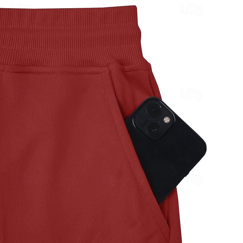 Per uomo Pantaloni Cargo Joggers Pantaloni Pantaloni da Tuta Cargo Elastico in vita Coulisse Multi-tasche Semplice Indossabile All'aperto Quotidiano Campeggio & Escursionismo Moda Classico Nero Rosso del 2025 a $20.99 –P6