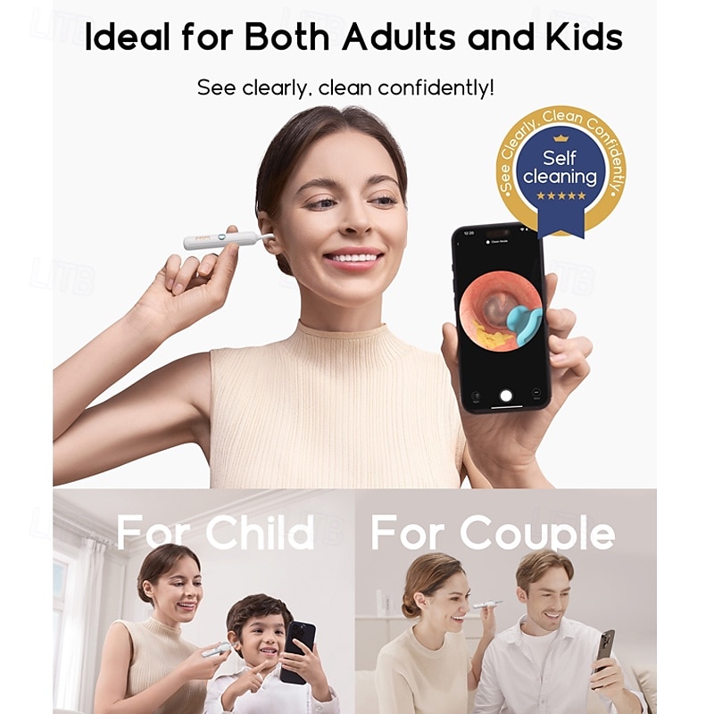 Bebird Earsight Plus R37R Ear Cleaning Camera Wax Removal Tool kit Flexible Earwax Cleaner Scope Otoscope Cam Light Visual Earpick Tweezers Wireless Ear-Wax Remover for Adults & Kids 2025 - $89.99 –P8