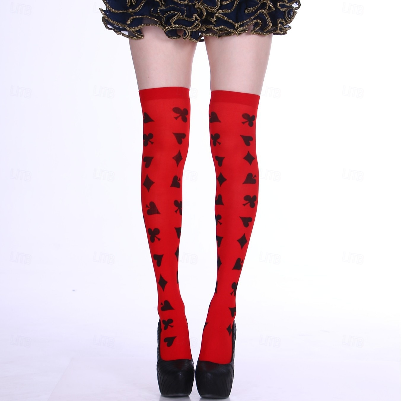Alice in Wonderland حكاية خيالية ملكة القلوب الملكة الحمراء السم جوارب وجوارب نسائية الاكسسوارات جوارب طويلة تصل إلى الفخذ شخصيات القصص المصورة تأثيري الفيلم for نسائي للبالغين 2025 - $14.66 –P3
