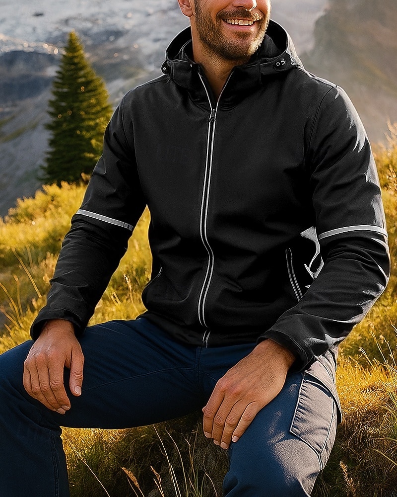 Men's Hiking Jacket Winter Coat Sport Jacket Outdoor Fleece Lining Waterproof Quick Dry Lightweight Hiking Outfits Hiking Clothes Winter Autumn / Fall Jacket Tennis Golf Running Solid Color Black 2026 - $61.99 –P4