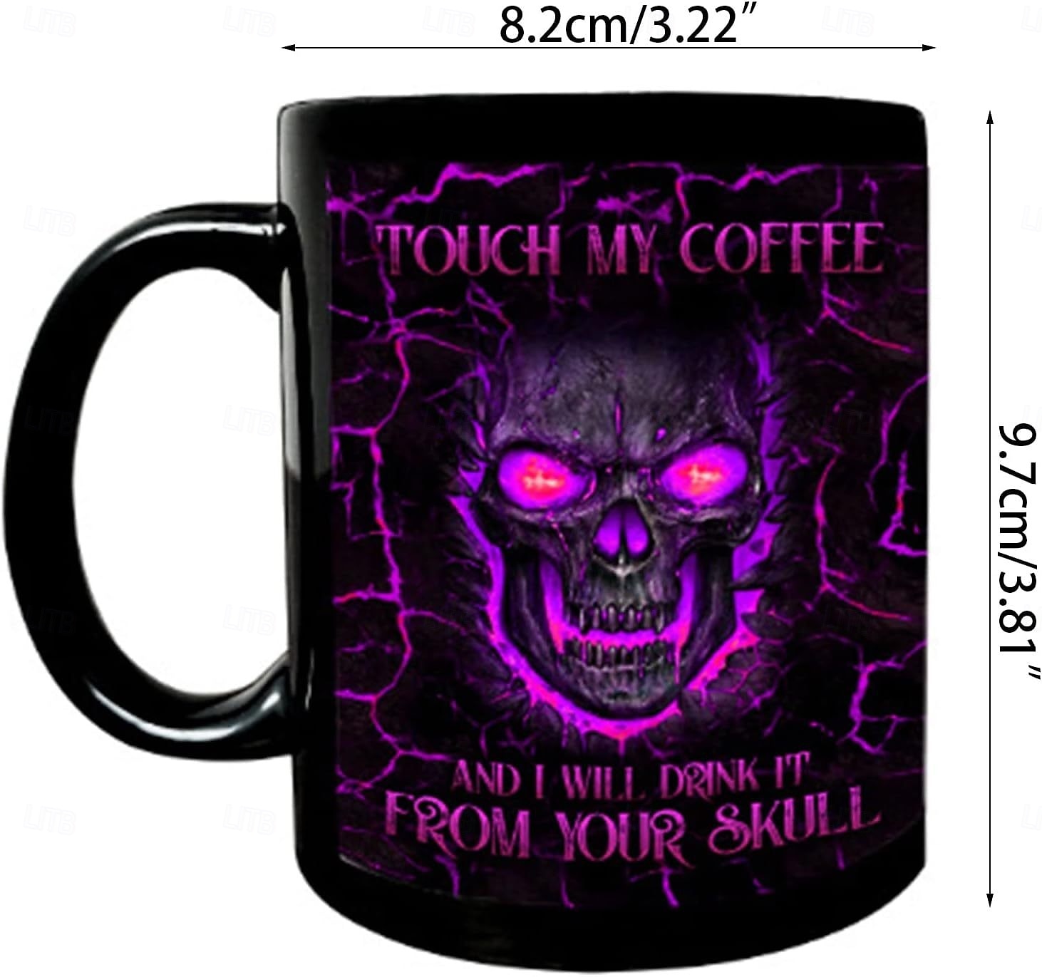 halloween ajándék bögre, 3D koponya fekete kerámia kávésbögre 330ml/12oz, ijesztő halloween bögre férfiaknak és nőknek, gótikus horror csontváz bögre partira, otthonra vagy ajándékba 2025 - $8.49 –P4