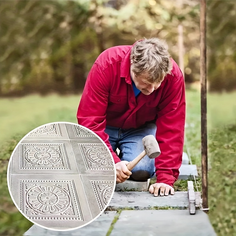 Molde de cimento plástico com design de pétala de 1 peça para passarela, pedras de piso, jardim, estrada, pátio, pavimentação, azulejos de parede, azulejos coloridos de 2025 por $27.99 –P3