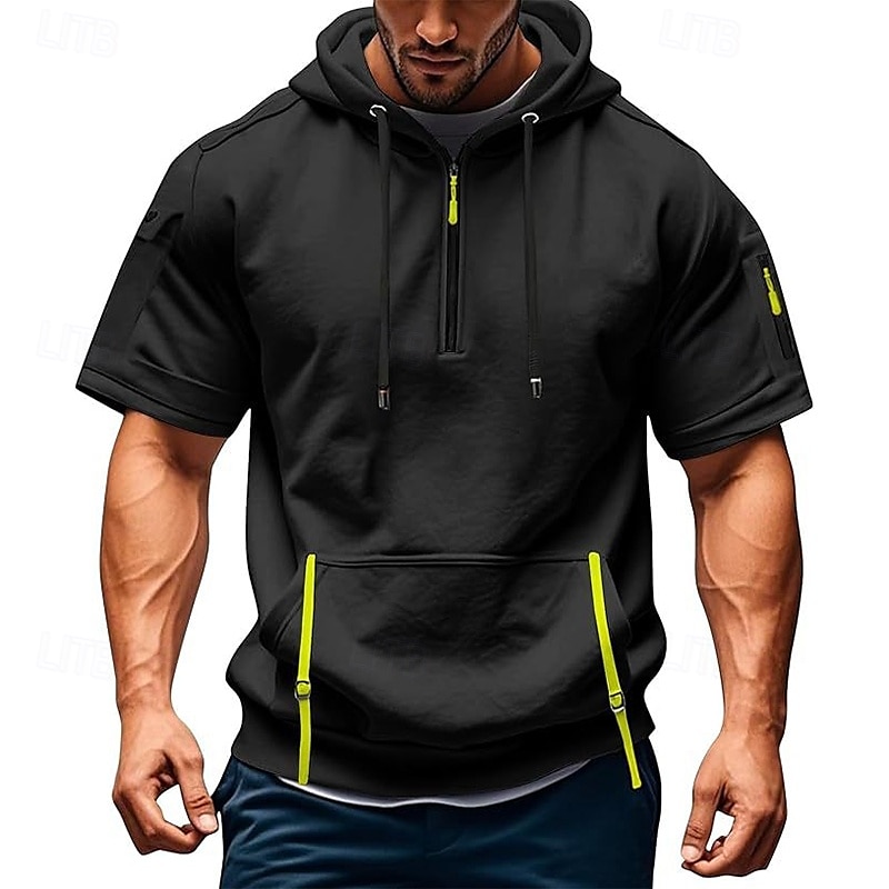 Per uomo Felpa con cappuccio Felpa con cappuccio tattica Tattico Rosso bordeaux Nero Blu marino Blu Verde scuro Con Cappuccio Semplice Tasca Frontale Zip a un quarto Sport & Outdoor Casuale Quotidiano del 2025 a $27.99 –P8