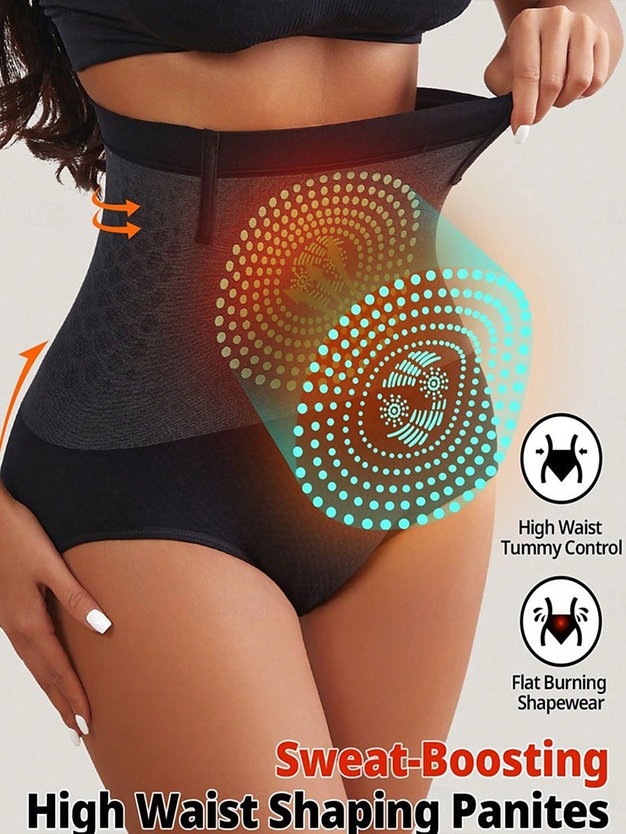 Women's Shapewear Waist Trainer Sport Pure Color Elastic Waist Daily Sleeveless Black Summer Spring Fall Winter 2025 - $7.49 –P1