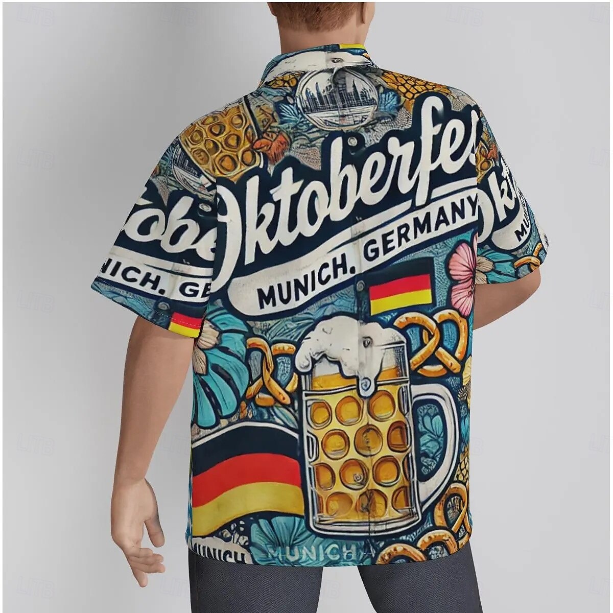 Oktoberfest Pivo Preclík Havajské košile Aloha košile Bavorský Mnichov němčina Grafika Pro Pánské Dospělé Karneval Pivo Oktoberfest 3D tisk Dovolená Párty 2025 - $23.99 –P3