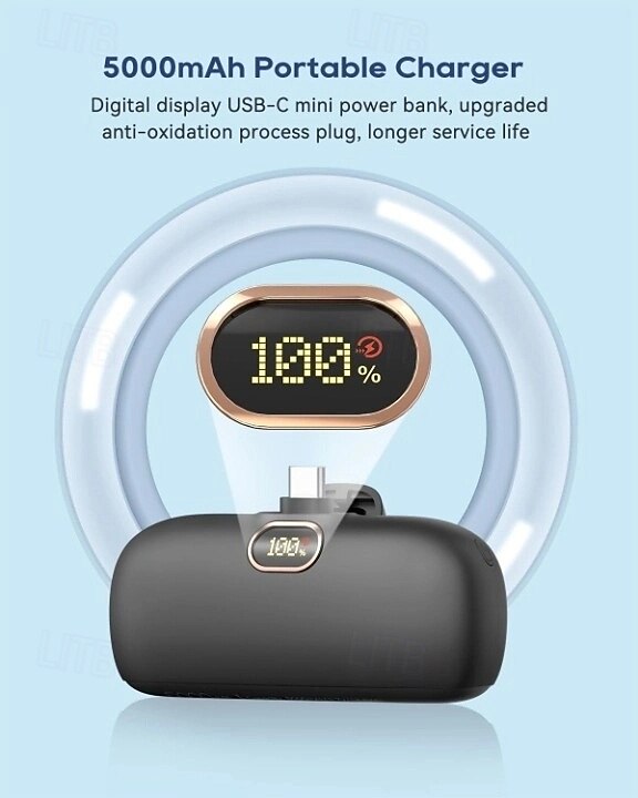 Small Portable Charger for iPhone with Built-in Lightning Cable 3000/5000mAh Power Bank Fast Charging for Phone 2025 - $19.99 –P5