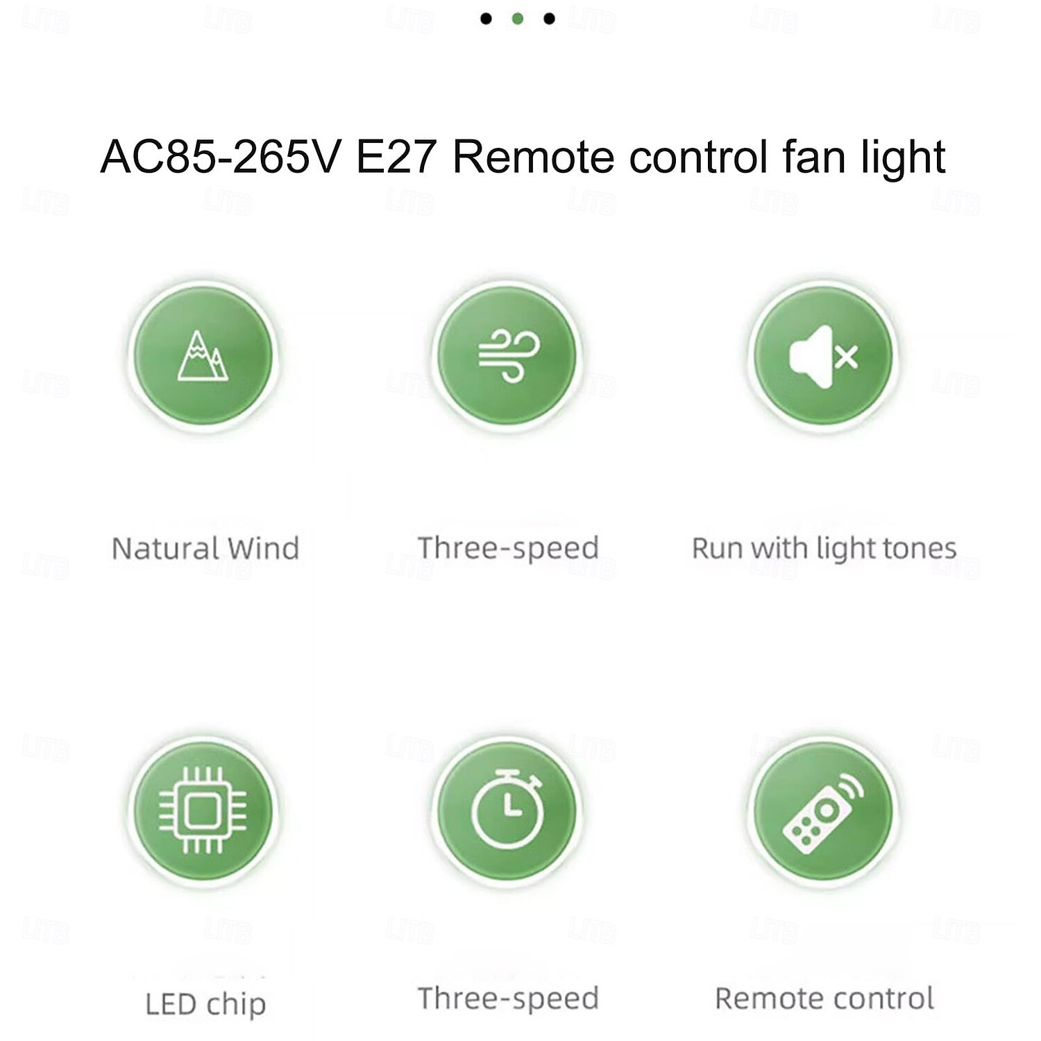 مروحة ضوء عطرية دوارة 360 درجة مع جهاز تحكم عن بعد 3 سرعات للرياح مؤقت 4 ساعات تغيير لون RGB E27 لغرفة النوم 2025 - $48.99 –P5