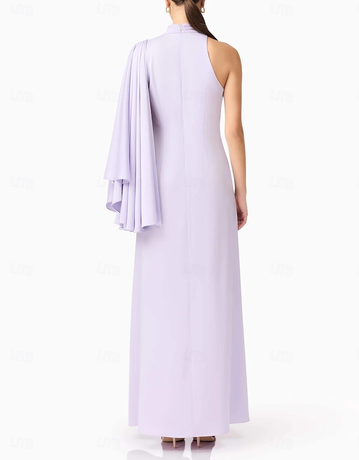 A-Line Cocktail Dresses Elegant Formal Wedding Guest Ankle Length Sleeveless High Neck Stretch Crepe with Ruffles 2025 - $137.99 –P4