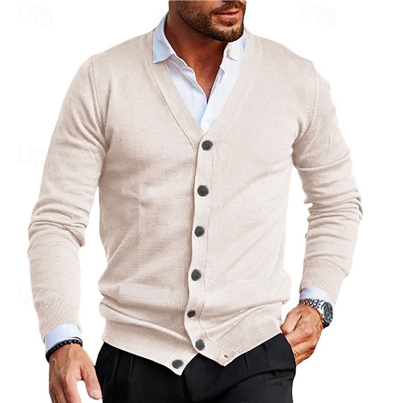 Herren Pullover Strickjacke Kurzer Pullover Gerippt Stricken Normale Oberteile Gestrickt Einfach V Ausschnitt Aufwärmen Moderne zeitgenössische Lässig Alltagskleidung Bekleidung Frühling & Herbst 2025 - $34.99 –P8