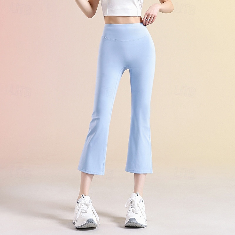 Per donna leggings da pilates Pantaloni sportivi Leggings da yoga Svasato Leggero Pilates Zumba Corsa Leggings Capri Tinta unica Nero Bianco Rosa Autunno Inverno Gli sport Abbigliamento sportivo del 2026 a $17.99 –P6