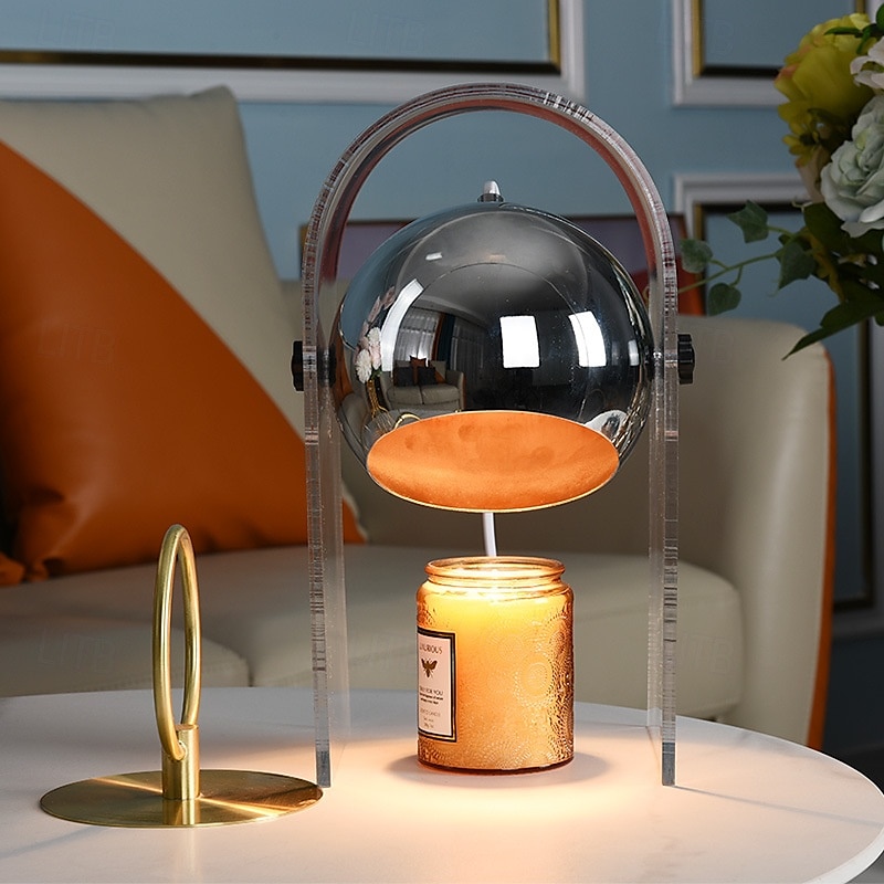 Scalda candele a cera regolabile in altezza, lampada da tavolo con supporto in acrilico, scalda-aromaterapia per camera da letto, scalda-fragranze da comodino (interruttore dimmer temporizzato) del 2025 a $123.99 –P5