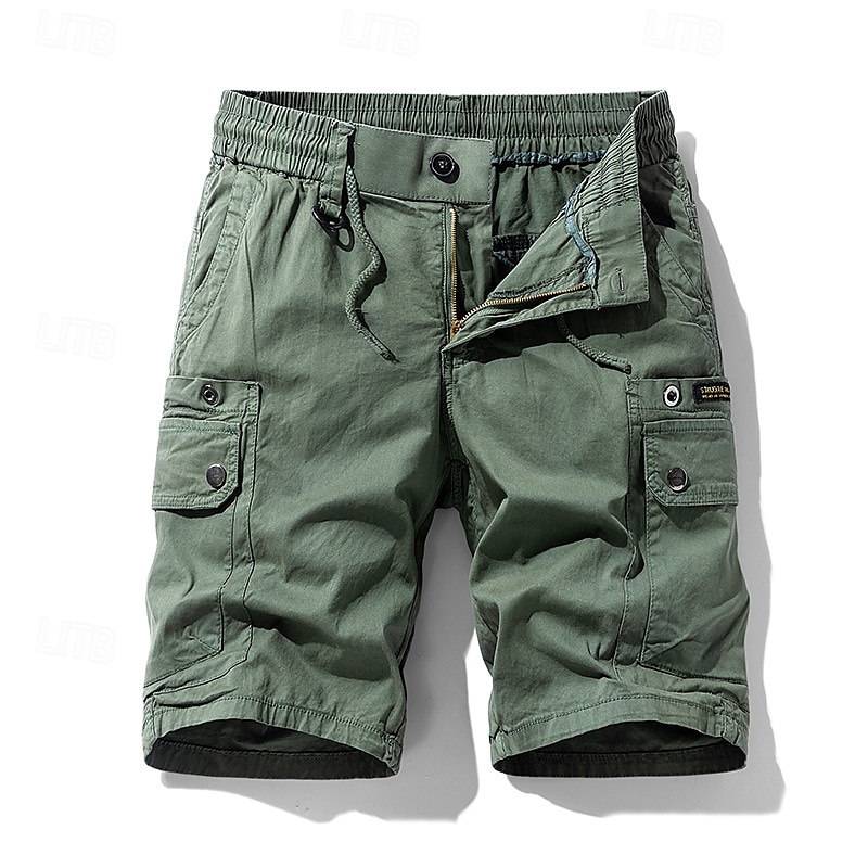 Per uomo Pantaloncini cargo Shorts Pantaloncini Estivi Coulisse Elastico in vita Multi-tasche Semplice Comodità Indossabile Lunghezza al ginocchio All'aperto Sport Quotidiano Moda Casual Nero Cachi del 2025 a $34.99 –P8