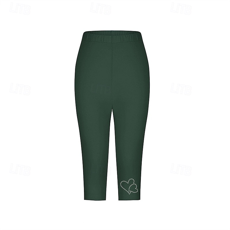Per donna Pantaloni capri Leggings Casual Athleisure Lunghezza al polpaccio Vita Alta Semplice Elastico in vita Foratura a caldo Traspirabilità Elasticizzato Vacanza Streetwear Abbigliamento del 2025 a $14.99 –P6