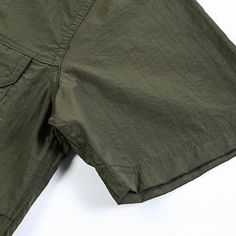 Miesten cargo-paita Kauluspaita vaellukseen Lyhythihainen Sänkyjen avaus Topit Ulko- Kevyt Hengittävä Kesä Kevät Puuvilla Tumman harmaa Musta Armeijan vihreä Tennis Golf Juoksu 2026 - $24.99 –P9
