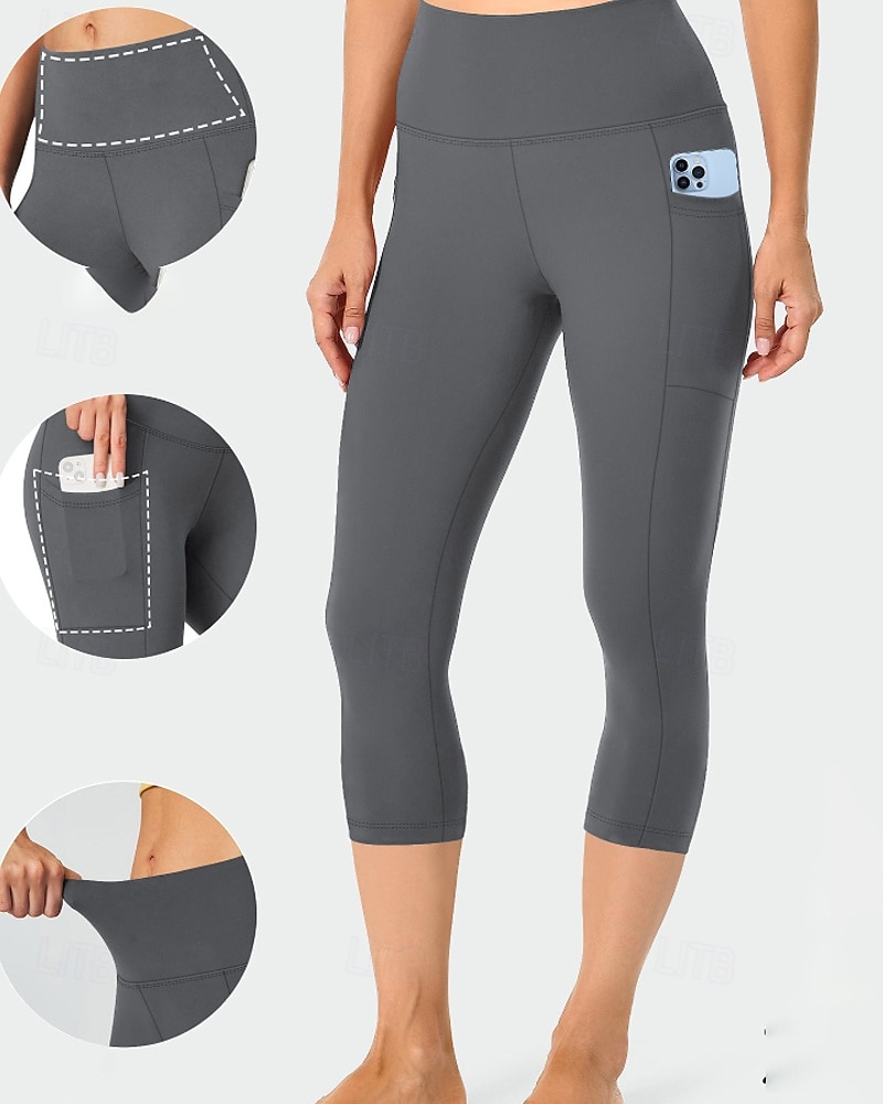 Per donna Pantaloni capri Pantaloni Eleganti Leggings Leggings comodi Streetwear Casual Lunghezza al polpaccio Naturale Semplice Tasca Elastico in vita Comodo All'aperto Confortevole All'aperto Sport del 2026 a $15.99 –P2