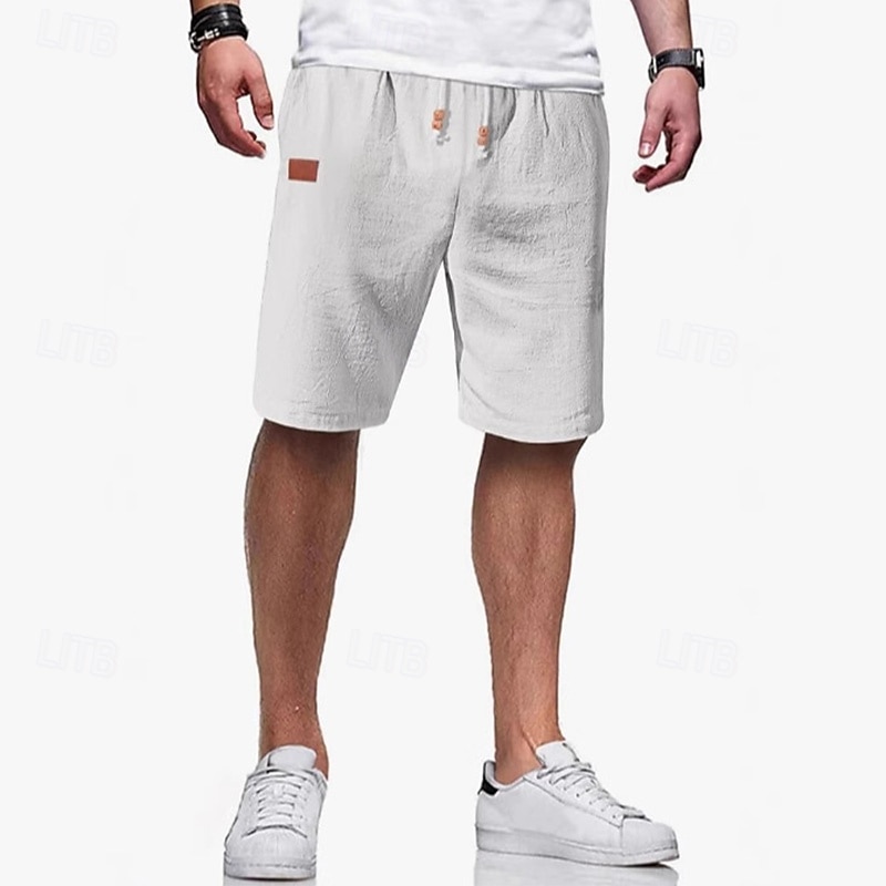 Per uomo Shorts Shorts di Lino Pantaloncini Estivi Shorts da Spiaggia Coulisse Elastico in vita Semplice Comodità Traspirante Lunghezza al ginocchio All'aperto Quotidiano Spiaggia Vacanza Stile del 2025 a $18.99 –P2