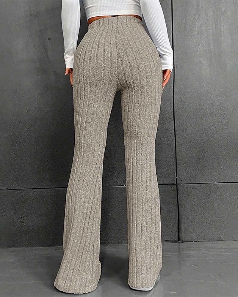 Per donna Pantaloni Eleganti Pantaloni Streetwear Casual Lunghezza intera Naturale Semplice Elastico in vita Comodo All'aperto Confortevole Ferie Abbigliamento quotidiano Uscire Grigio Cachi Autunno del 2025 a $17.99 –P7