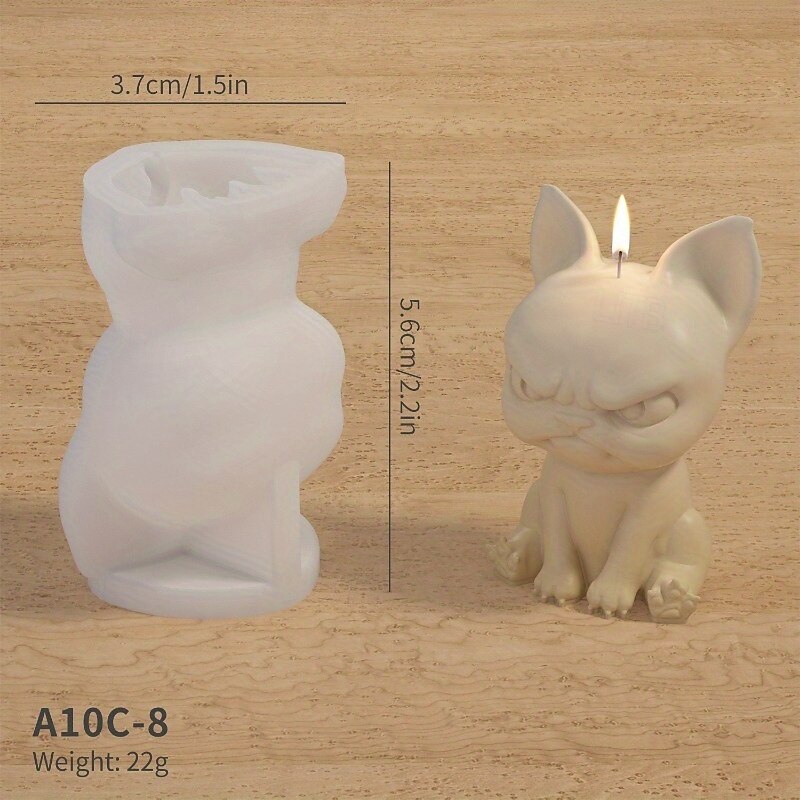 8 Stück Hundeform Silikonform dreidimensionales Tier handgemachte Gips Ton KerzenhalterForm 2025 - $38.99 –P15