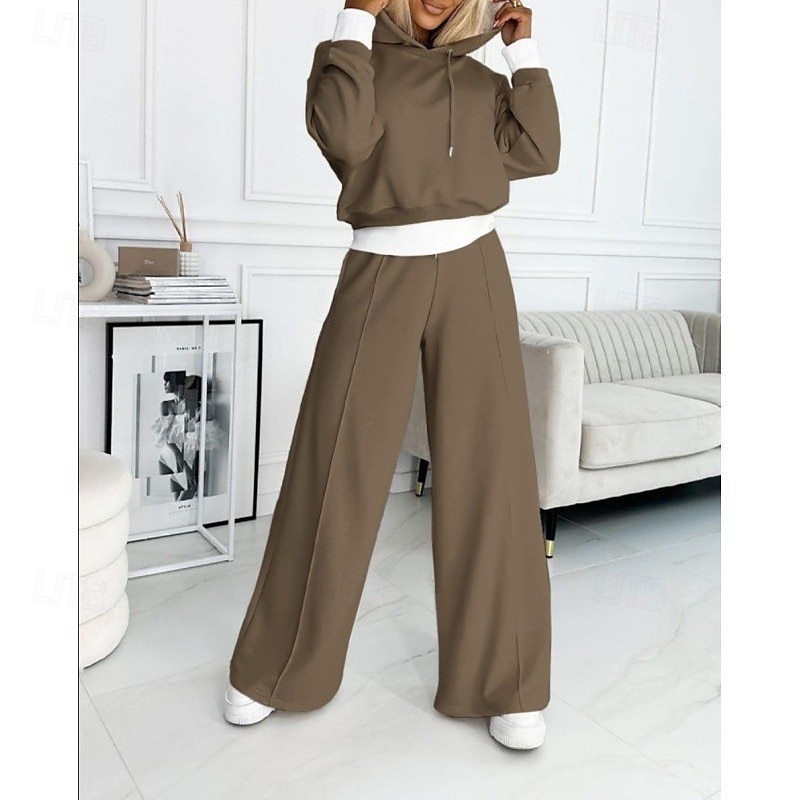 Women's Tracksuit Sweatsuit Athleisure Fall Long Sleeve Thermal Warm Windproof Soft Gym Workout Sports Sportswear Activewear Solid Colored Dark Khaki Black Royal Blue 2025 - $31.99 –P3