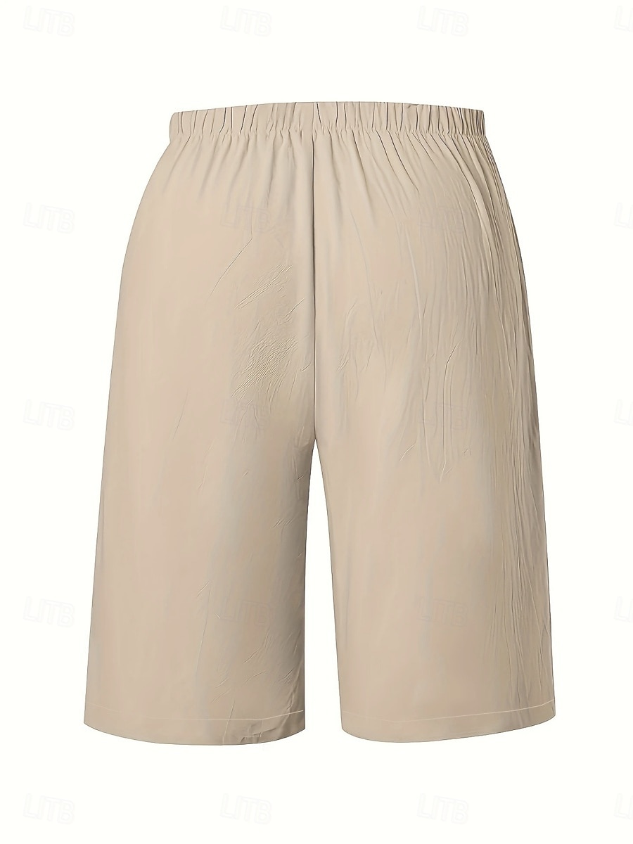 Mulheres chinês Bermudas Férias Moda Básico Comprimento do joelho Cintura Alta Tecido Bolsos Cintura elástica Confortável Macio Micro-Elástica Ao ar livre Rua Verde Militar Azul marinho Preto Branco de 2025 por $13.99 –P28