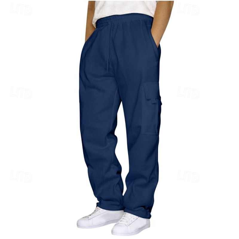 Men's Athletic Pants Sweatpants Trousers Pocket Drawstring Elastic Waist Plain Comfort Sports Outdoor Daily Fashion Casual Light Khaki Black Micro-elastic 2025 - zł69.99 –P9