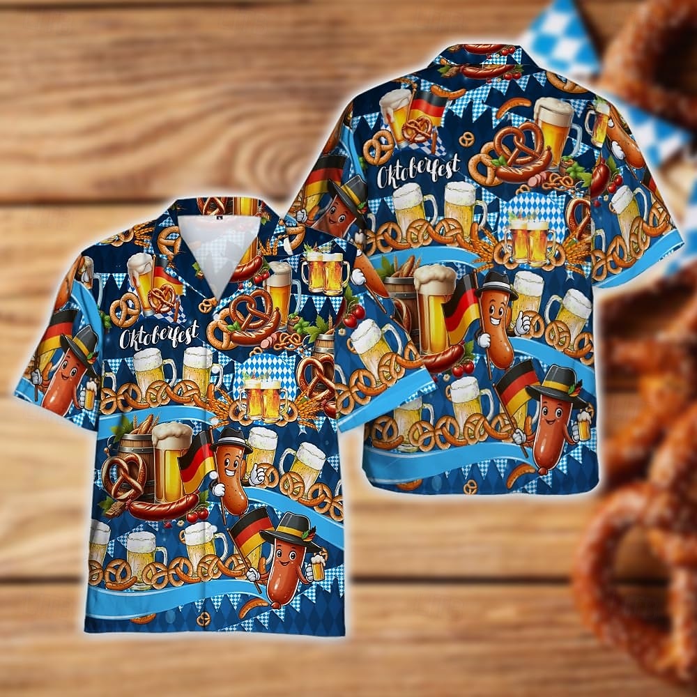 camisas havaianas Camisa Aloha Bávaro Munique Alemão Alpino Arte Gráfica para Homens Adulto Impressão 3D  para Carnaval Cerveja Oktoberfest Praia Férias Festa de 2026 por $23.99 –P14