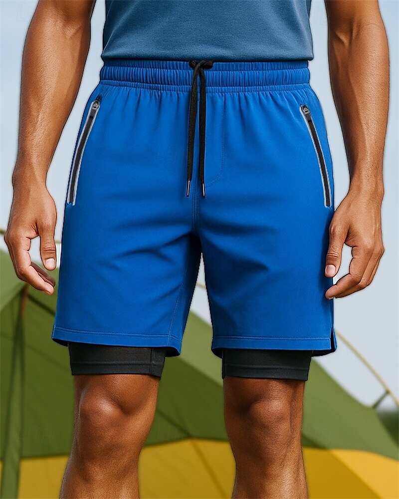 Hombre Pantalones Cortos Running Pantalones cortos al aire libre Cintura elástica Bermudas Deporte Casual Ligero Transpirable Tenis Correr Corriendo Ajuste regular Ropa de deporte Ropa de Deporte 2025 - $21.99 –P2