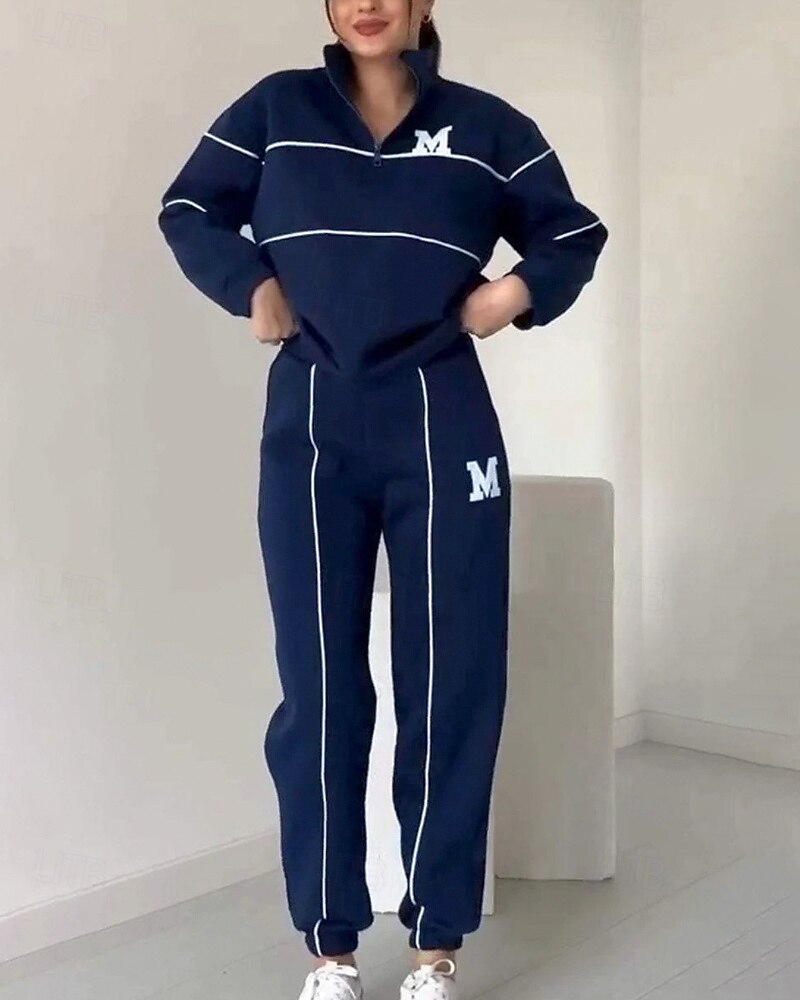 Mujer Tracksuit Pantalones Deportivo Sudadera tipo jersey Bolsillo con cremallera Bloque de color Trajes de Yoga Otoño Negro Blanco Rutina de ejercicio Ropa Deportiva Corriendo Mantiene abrigado 2025 - $42.99 –P8