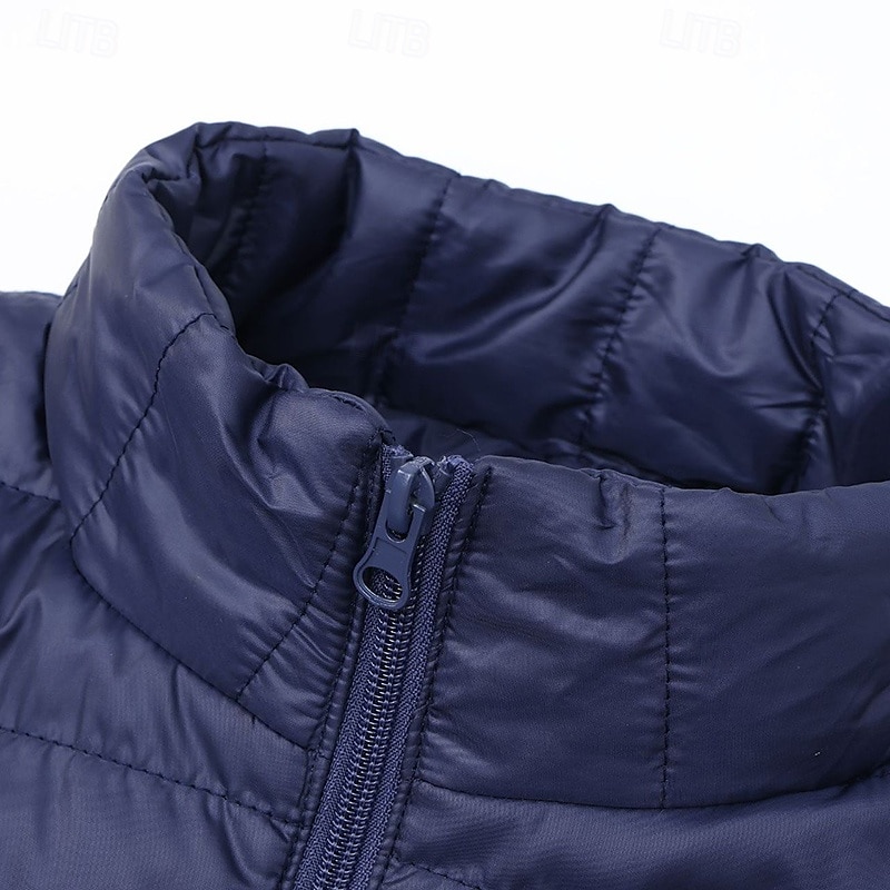 Hombre Chaqueta acolchada Chaqueta de Invierno Al aire libre Templado Trajes de senderismo Ropa de senderismo Invierno Otoño Camiseta Camping / Senderismo / Espeleología Corriendo Negro Gris claro 2025 - $35.99 –P5
