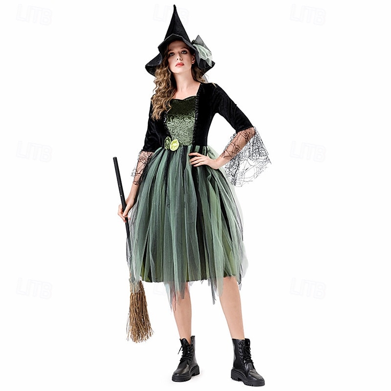 Trollmann / heks Maskerade Halloween Dame Voksne Karneval Halloween Halloween Karneval Maskerade Enkelt karnevalskostyme 2025 - $46.99 –P3