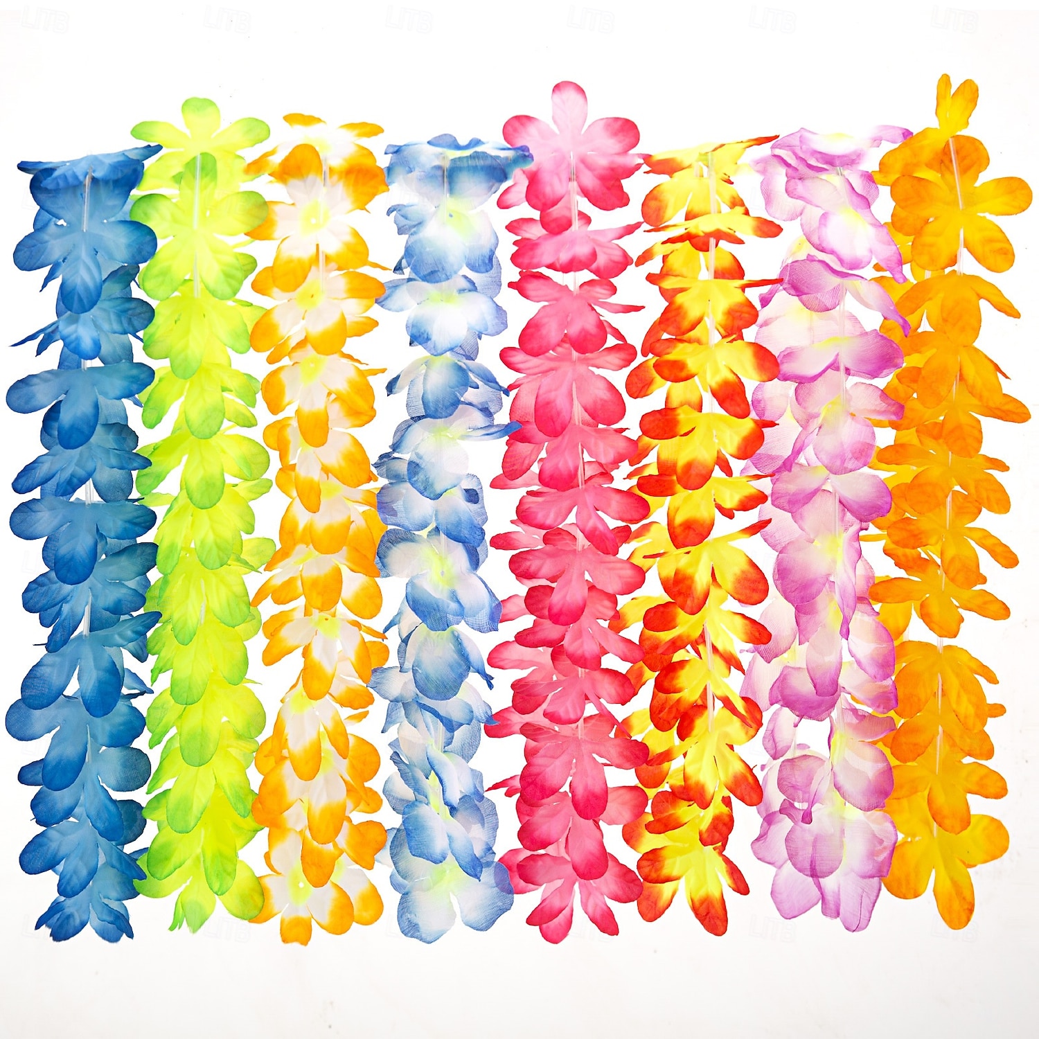 36/50 ks havajských leis ve velkém na luau párty, havajské dekorace, hedvábný květinový náhrdelník, barevné tropické havajské dekorace na hula taneční párty, květinové leis na letní plážovou párty u 2025 - $19.99 –P11