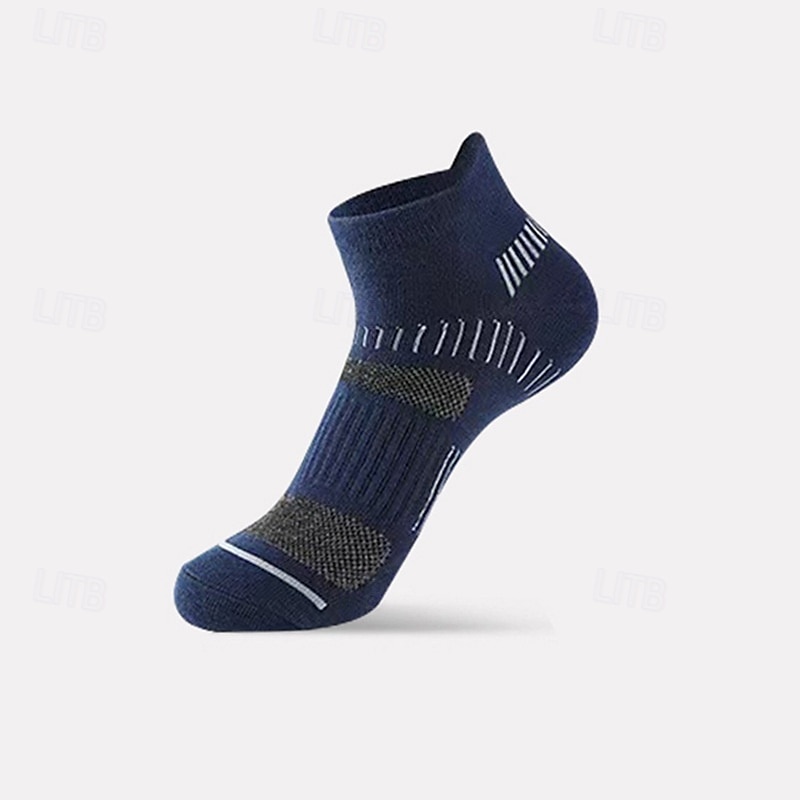 Herr 5 par Multipack Socka Löparstrumpor Vardagliga strumpor Svart Vit Färg Rand Semester Sport & Utomhus Dagligen Grundläggande Medium Vår Höst Mode Ledigt 2025 - $6.49 –P6