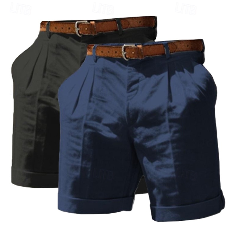 Per uomo Shorts Shorts di Lino Shorts eleganti Pantaloncini Estivi Shorts da Spiaggia Tasca Elastico in vita Gamba Dritta Semplice Comodità Traspirante Lunghezza al ginocchio Affari Casuale Quotidiano del 2025 a $29.99 –P9