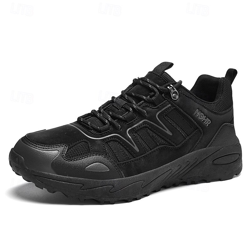 Homme Chaussures Décontractées Chaussures de randonnée Marche Occasionnel Cuir PU Maille Confortable Antidérapant Respirant À lacets Noir Jaune Vert Été Printemps de 2025 ? $42.99 –P4
