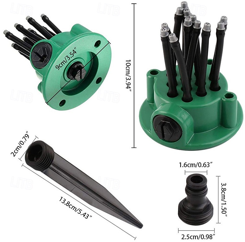 hagesprinkler 360-graders automatisk flerhodet blomstervanningssprøyte for hagebruk og hagearbeid vanningsverktøy 2025 - $9.99 –P3