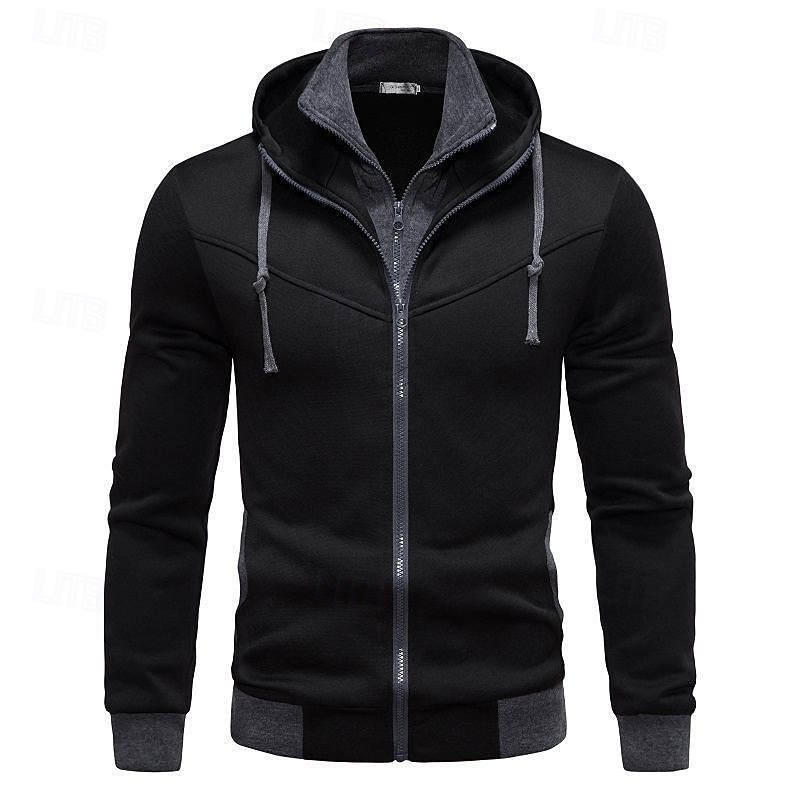 Per uomo Felpa con cappuccio Felpa con cappuccio a zip intera Nero Rosso Grigio chiaro Grigio scuro Con Cappuccio Semplice Tasca Sport & Outdoor Quotidiano Ferie Poliestere Streetwear Essenziale del 2026 a $15.49 –P9