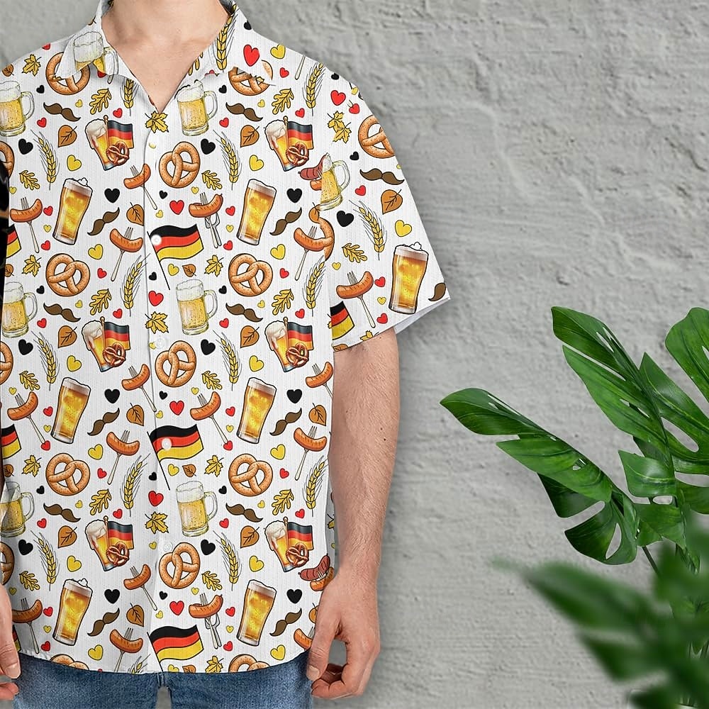 Hawaiian Shirts Aloha Shirt Bavarian Munich German Alpine Graphic for Men's Adults' 3D Print  for Carnival Oktoberfest Beer Beach Vacation Party 2026 - $23.99 –P4