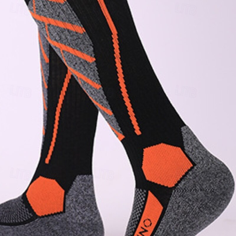 1 Par Hombre Mujer calcetines de lana merino Calcetines de senderismo Calcetines para correr Mantiene abrigado Transpirable Anti ampollas Grueso Invierno Al aire libre Sobre la pantorrilla Retazos 2025 - $17.49 –P4