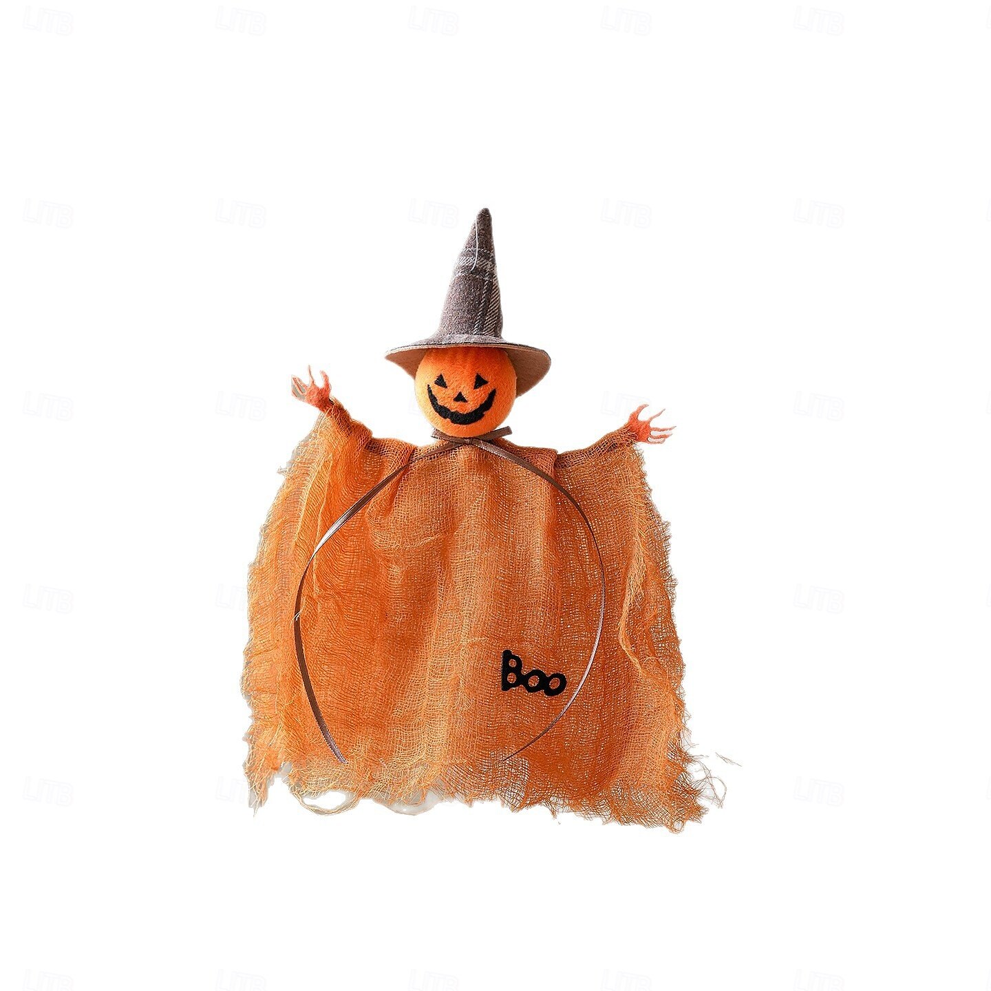 1ks halloweenská čarodějnická ozdoba s dýní, duchem a síťovanou výzdobou - strašidelná závěsná dekorace na závěsný stůl ve stylu strašidelného domu pro domov, zahradu nebo kancelář 2025 - $7.99 –P2