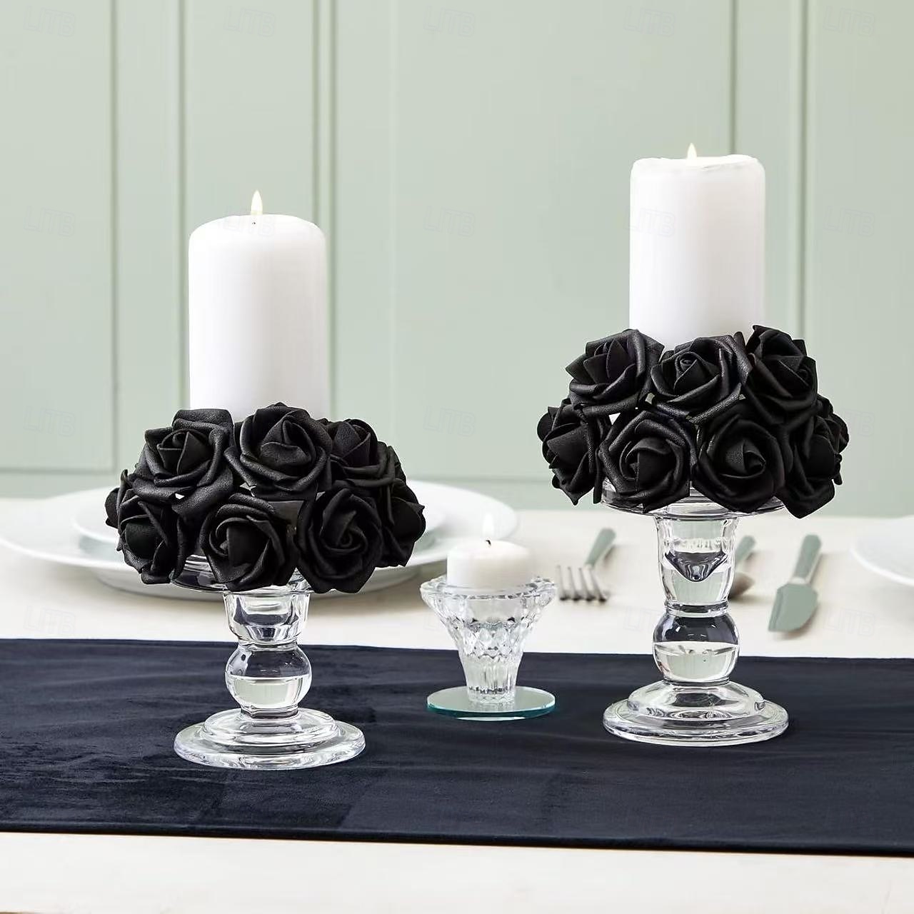 50PCS Artificial Flowers for Halloween Decorations, Multicolor Faux Flowers for DIY Crafts, Bouquets, and Black Theme Party Decor 2026 - $19.99 –P13