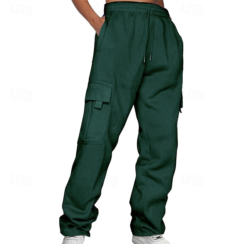 Men's Athletic Pants Sweatpants Trousers Pocket Drawstring Elastic Waist Plain Comfort Sports Outdoor Daily Fashion Casual Black Yellow Micro-elastic 2025 - $18.99 –P8