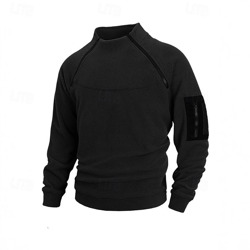 Men's Hoodie Pullover Hoodie Sweatshirt Black Army Green Blue Dark Gray Beige High Neck Plain Zip Up Zipper Sports & Outdoor Daily Holiday Cool Designer Sportswear Winter Clothing Apparel Hoodies 2026 - $24.99 –P2