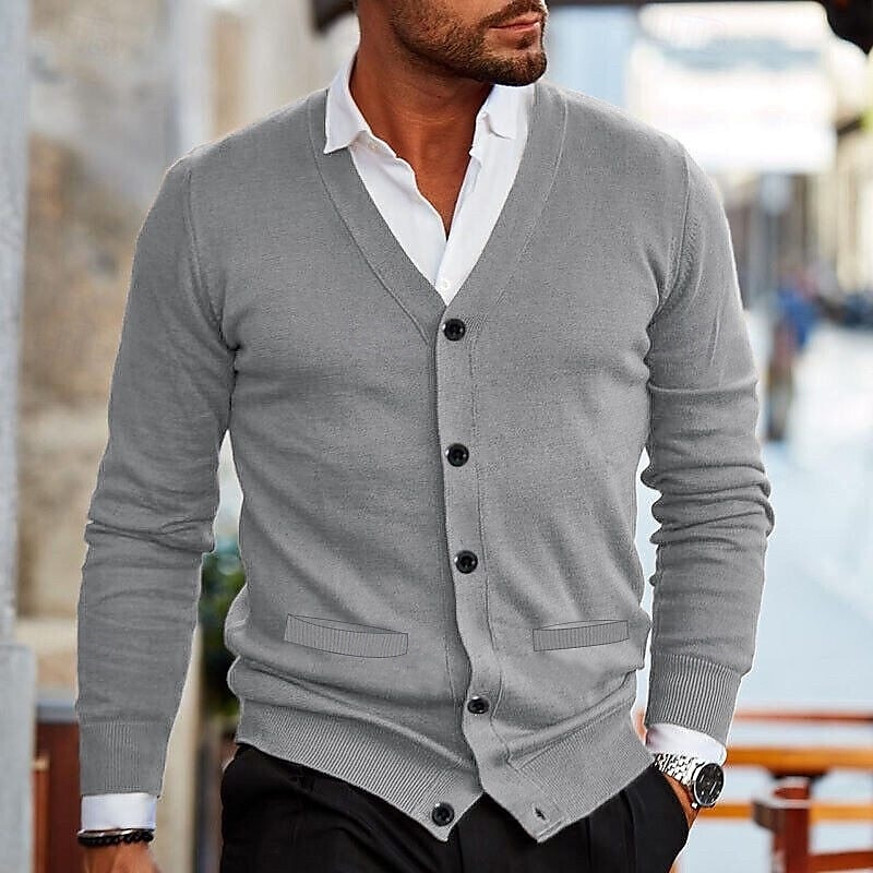 Herren Pullover Strickjacke Kurzer Pullover Gerippt Stricken Normale Oberteile Gestrickt Einfach V Ausschnitt Aufwärmen Moderne zeitgenössische Lässig Alltagskleidung Bekleidung Frühling & Herbst 2025 - $34.99 –P2