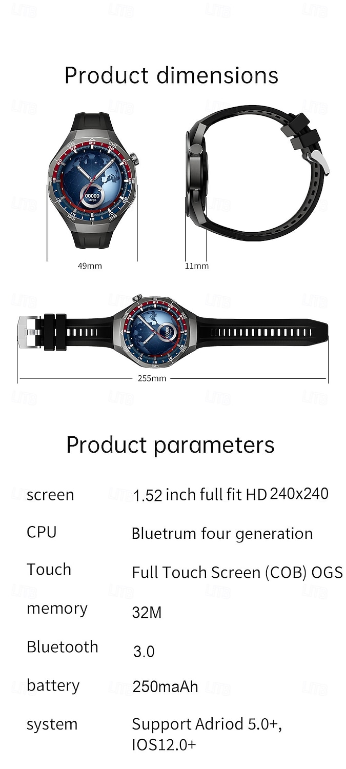 C15Pro Smart Watch 1.52 Inch HD AMOLED Screen NFC Tracker Bluetooth Call Health Monitoring Watch 2025 - $31.99 –P12