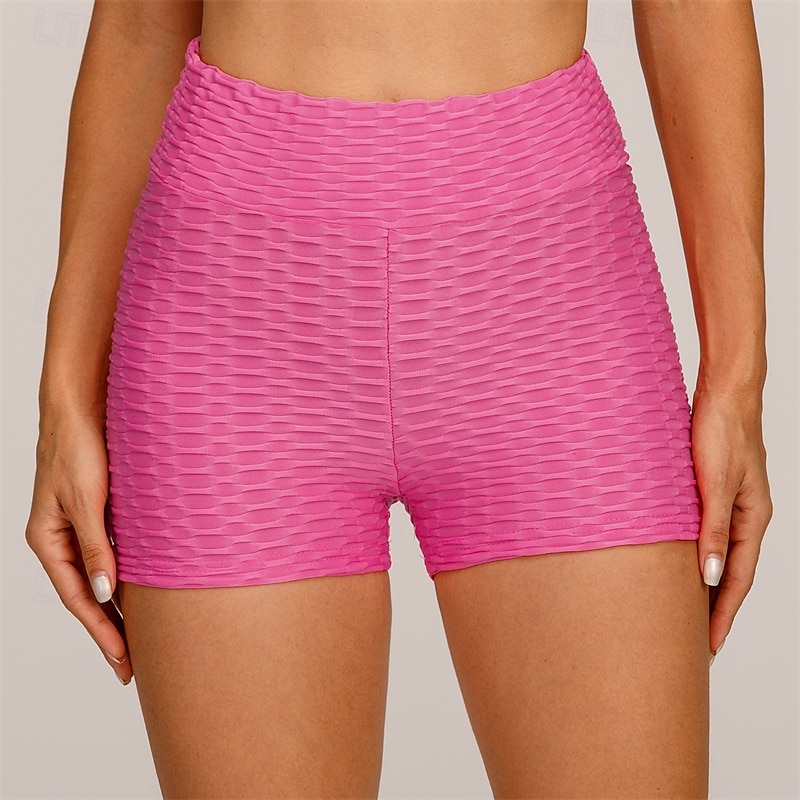 Per donna Shorts Leggings Streetwear Casual Corto Vita Alta Semplice Elastico in vita Jacquard Traspirabilità Elasticizzato Vacanza Streetwear Abbigliamento quotidiano Nero Bianco Giallo Rosso Estate del 2025 a $11.99 –P8